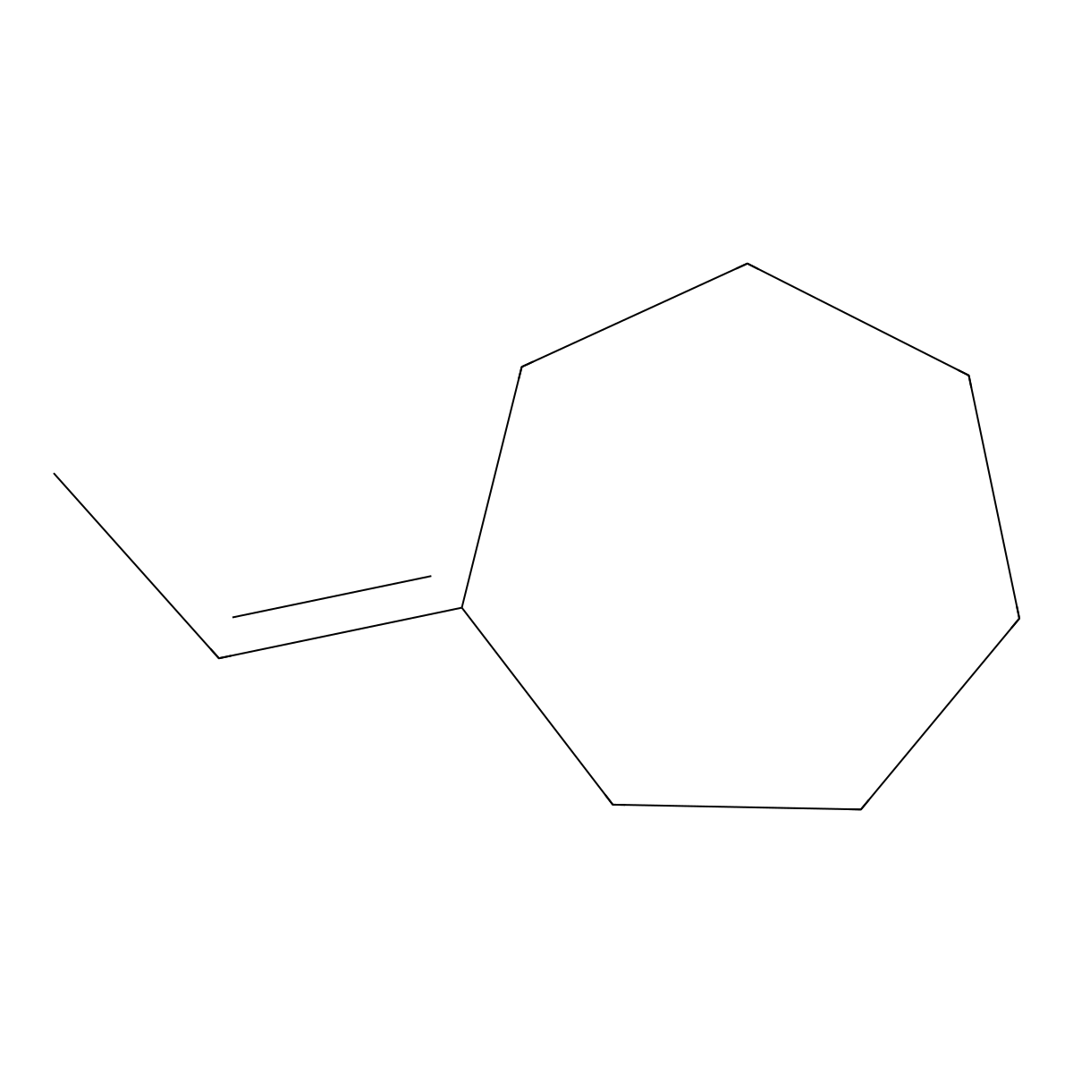 Ethylidenecycloheptane molecular structure, CAS 10494-87-8