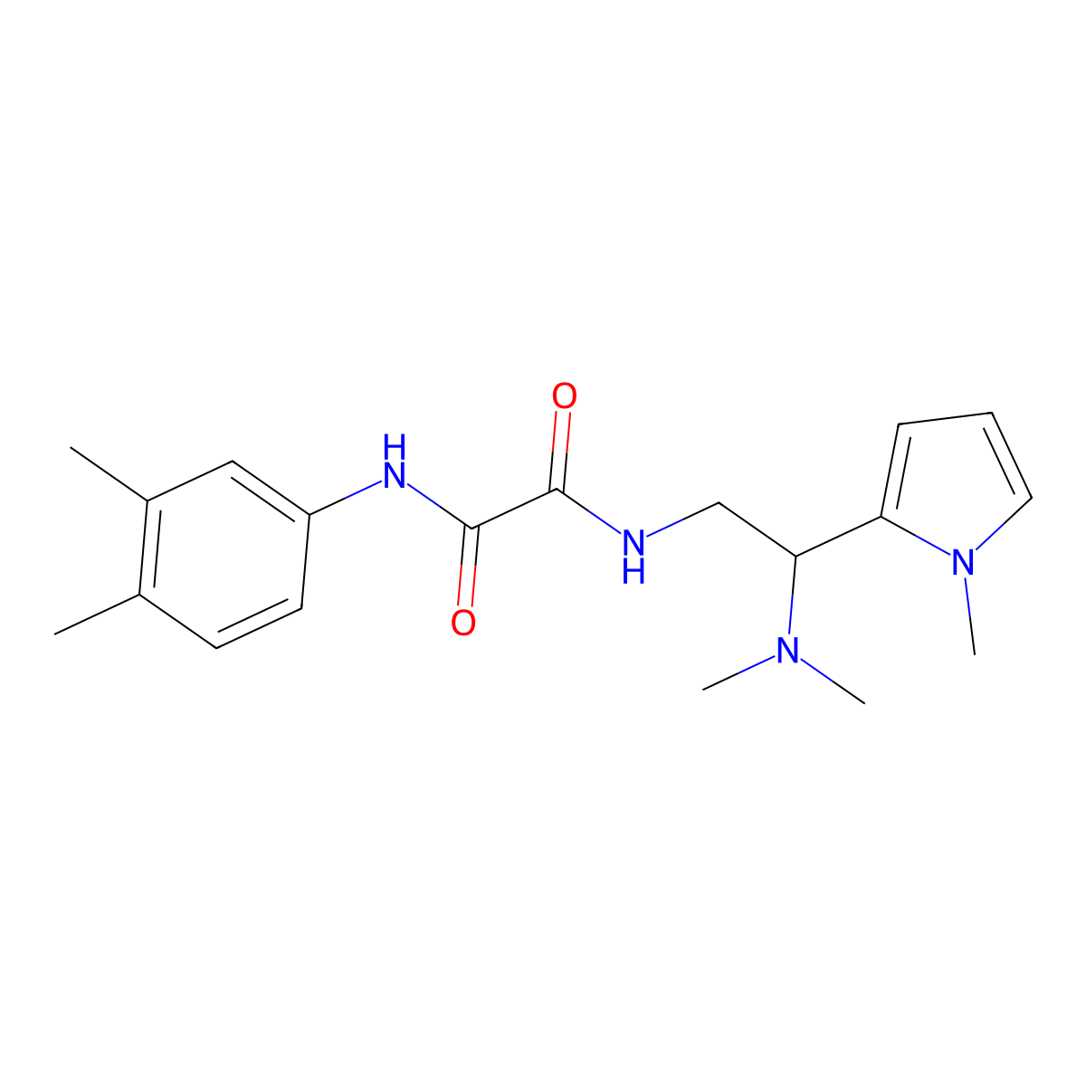N1-(2-(dimethylamino)-2-(1-methyl-1H-pyrrol-2-yl)ethyl)-N2-(3,4-dimethylphenyl)oxalamide molecular structure, CAS 1049402-59-6