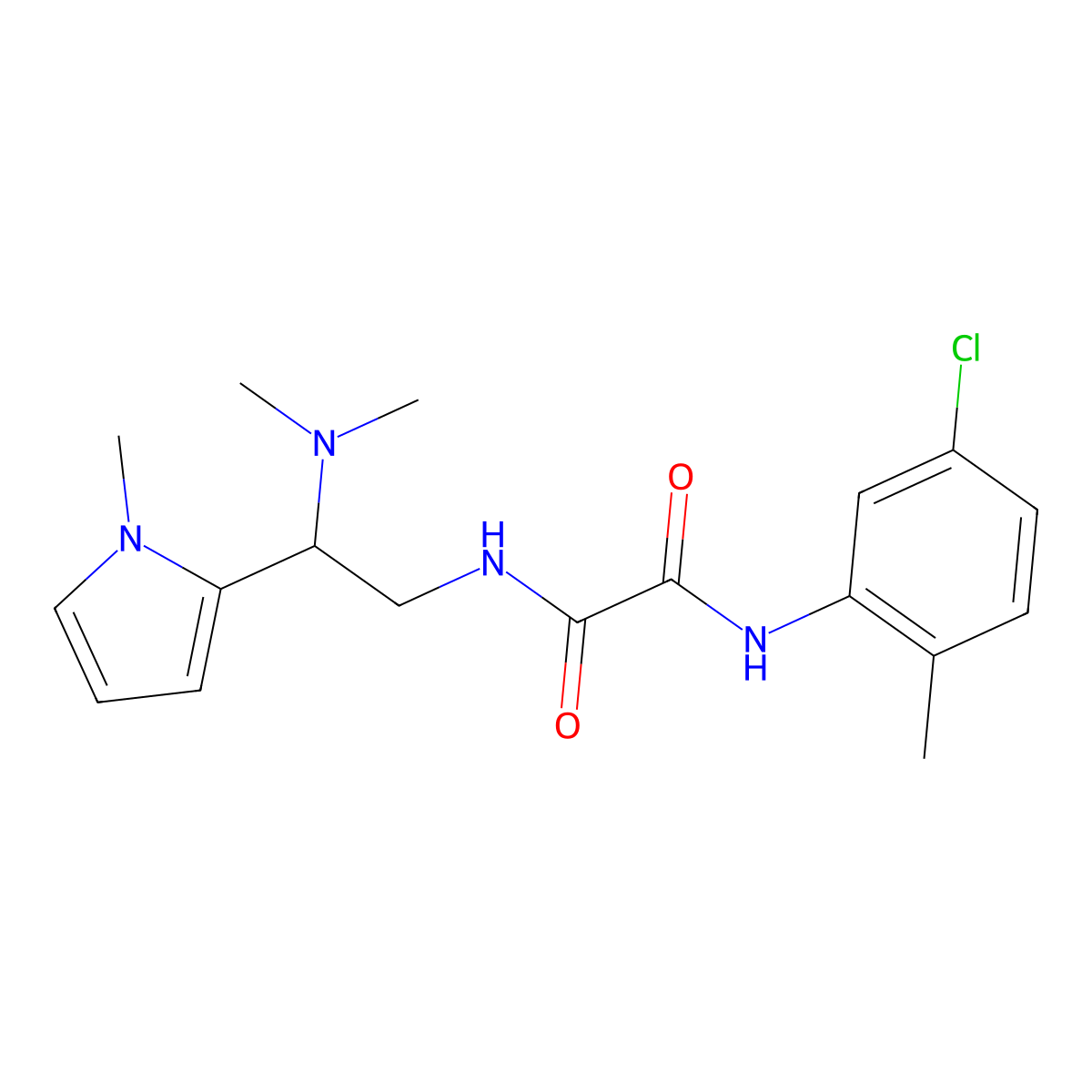 N1-(5-chloro-2-methylphenyl)-N2-(2-(dimethylamino)-2-(1-methyl-1H-pyrrol-2-yl)ethyl)oxalamide molecular structure, CAS 1049402-67-6