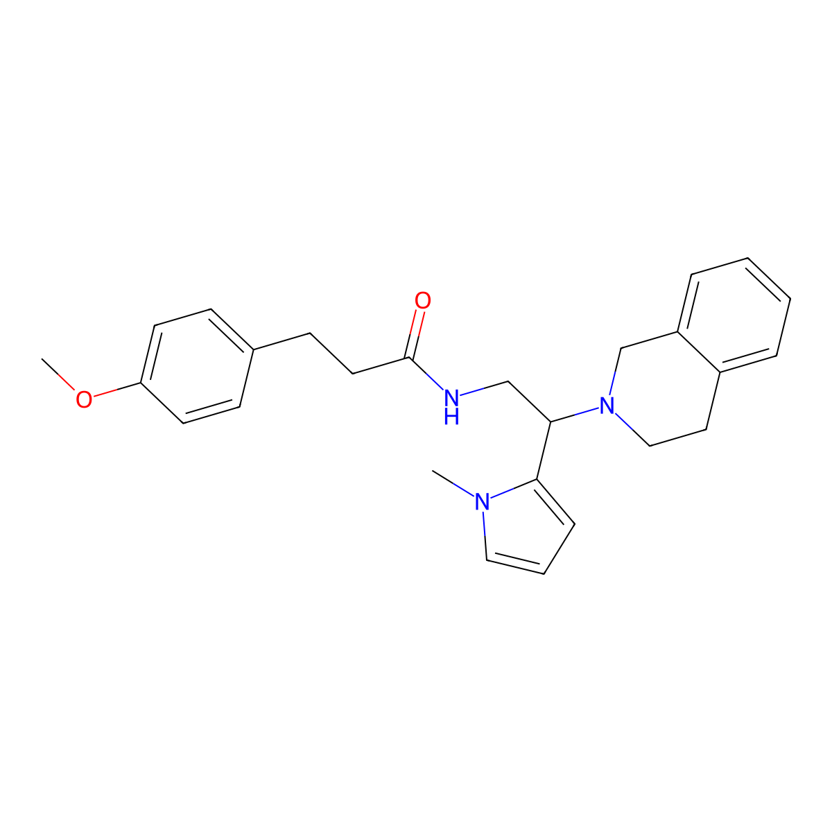N-(2-(3,4-dihydroisoquinolin-2(1H)-yl)-2-(1-methyl-1H-pyrrol-2-yl)ethyl)-3-(4-methoxyphenyl)propanamide molecular structure, CAS 1049404-66-1