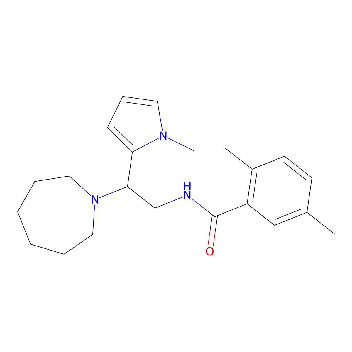 N-[2-(azepan-1-yl)-2-(1-methyl-1H-pyrrol-2-yl)ethyl]-2,5-dimethylbenzamide molecular structure, CAS 1049410-39-0