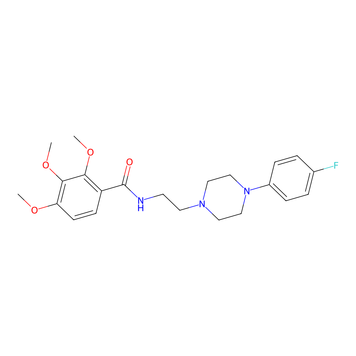 N-(2-(4-(4-fluorophenyl)piperazin-1-yl)ethyl)-2,3,4-trimethoxybenzamide molecular structure, CAS 1049411-31-5