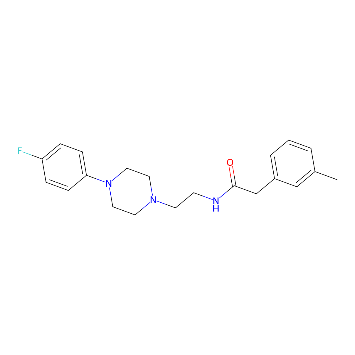 N-(2-(4-(4-fluorophenyl)piperazin-1-yl)ethyl)-2-(m-tolyl)acetamide molecular structure, CAS 1049411-59-7