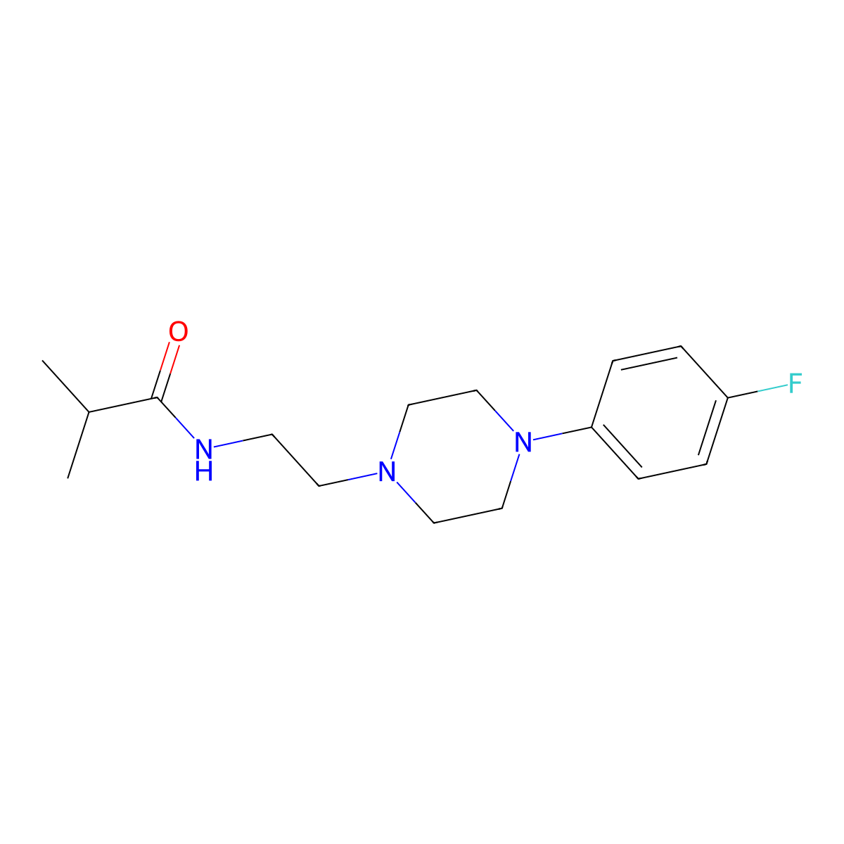N-(2-(4-(4-fluorophenyl)piperazin-1-yl)ethyl)isobutyramide molecular structure, CAS 1049411-73-5
