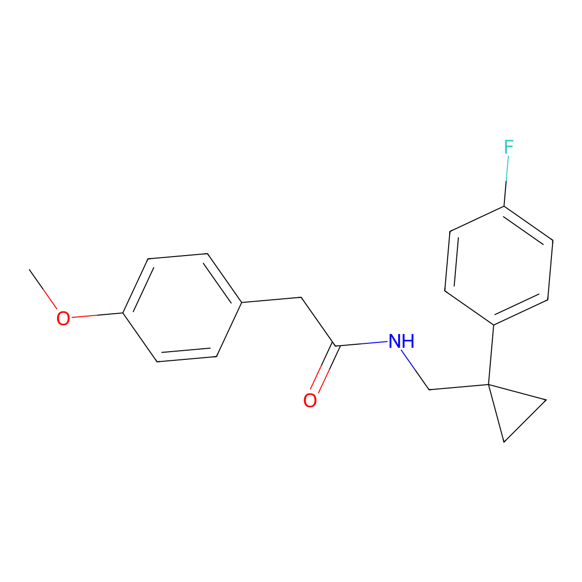 N-{[1-(4-fluorophenyl)cyclopropyl]methyl}-2-(4-methoxyphenyl)acetamide molecular structure, CAS 1049411-88-2