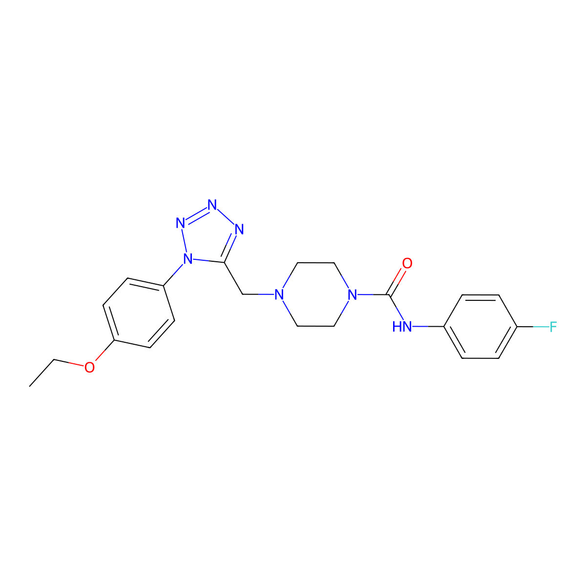 4-((1-(4-ethoxyphenyl)-1H-tetrazol-5-yl)methyl)-N-(4-fluorophenyl)piperazine-1-carboxamide molecular structure, CAS 1049412-81-8