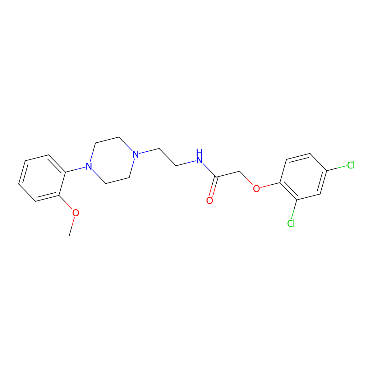 2-(2,4-dichlorophenoxy)-N-{2-[4-(2-methoxyphenyl)piperazin-1-yl]ethyl}acetamide molecular structure, CAS 1049413-98-0