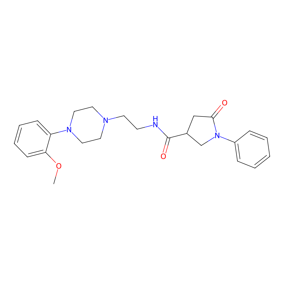 N-{2-[4-(2-methoxyphenyl)piperazin-1-yl]ethyl}-5-oxo-1-phenylpyrrolidine-3-carboxamide molecular structure, CAS 1049414-14-3