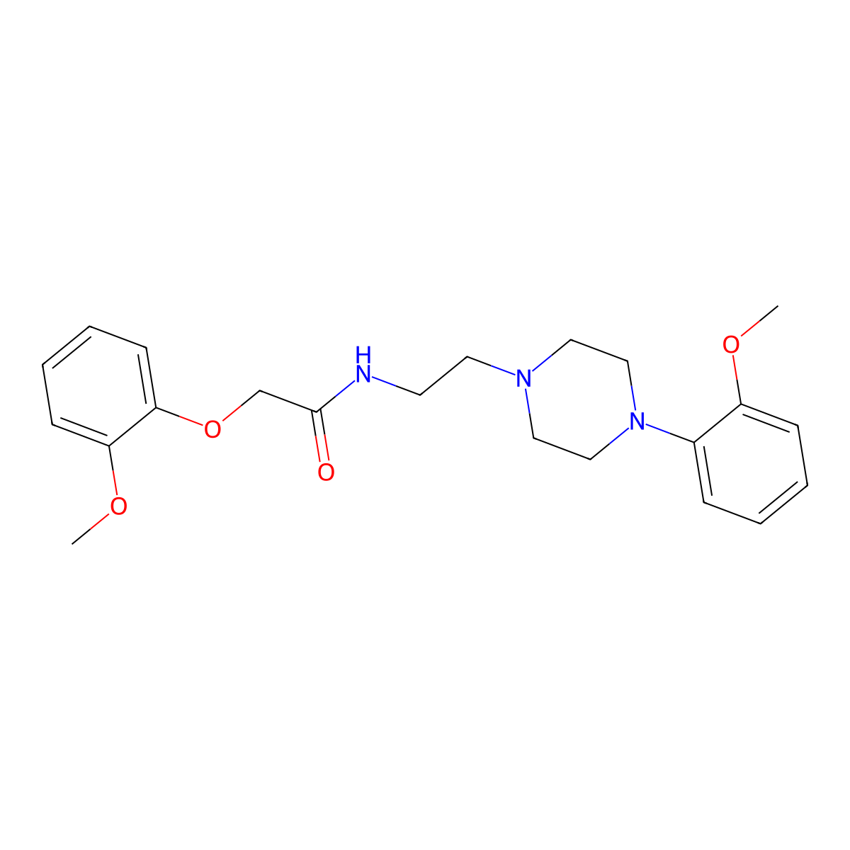 2-(2-methoxyphenoxy)-N-(2-(4-(2-methoxyphenyl)piperazin-1-yl)ethyl)acetamide molecular structure, CAS 1049414-30-3