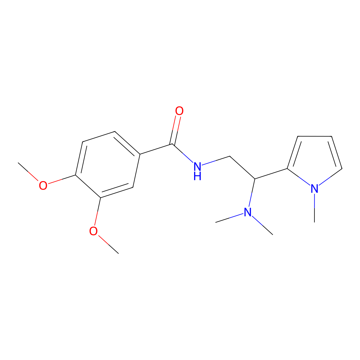 N-(2-(dimethylamino)-2-(1-methyl-1H-pyrrol-2-yl)ethyl)-3,4-dimethoxybenzamide molecular structure, CAS 1049414-47-2