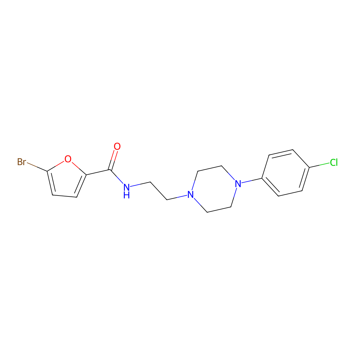 5-bromo-N-{2-[4-(4-chlorophenyl)piperazin-1-yl]ethyl}furan-2-carboxamide molecular structure, CAS 1049415-76-0