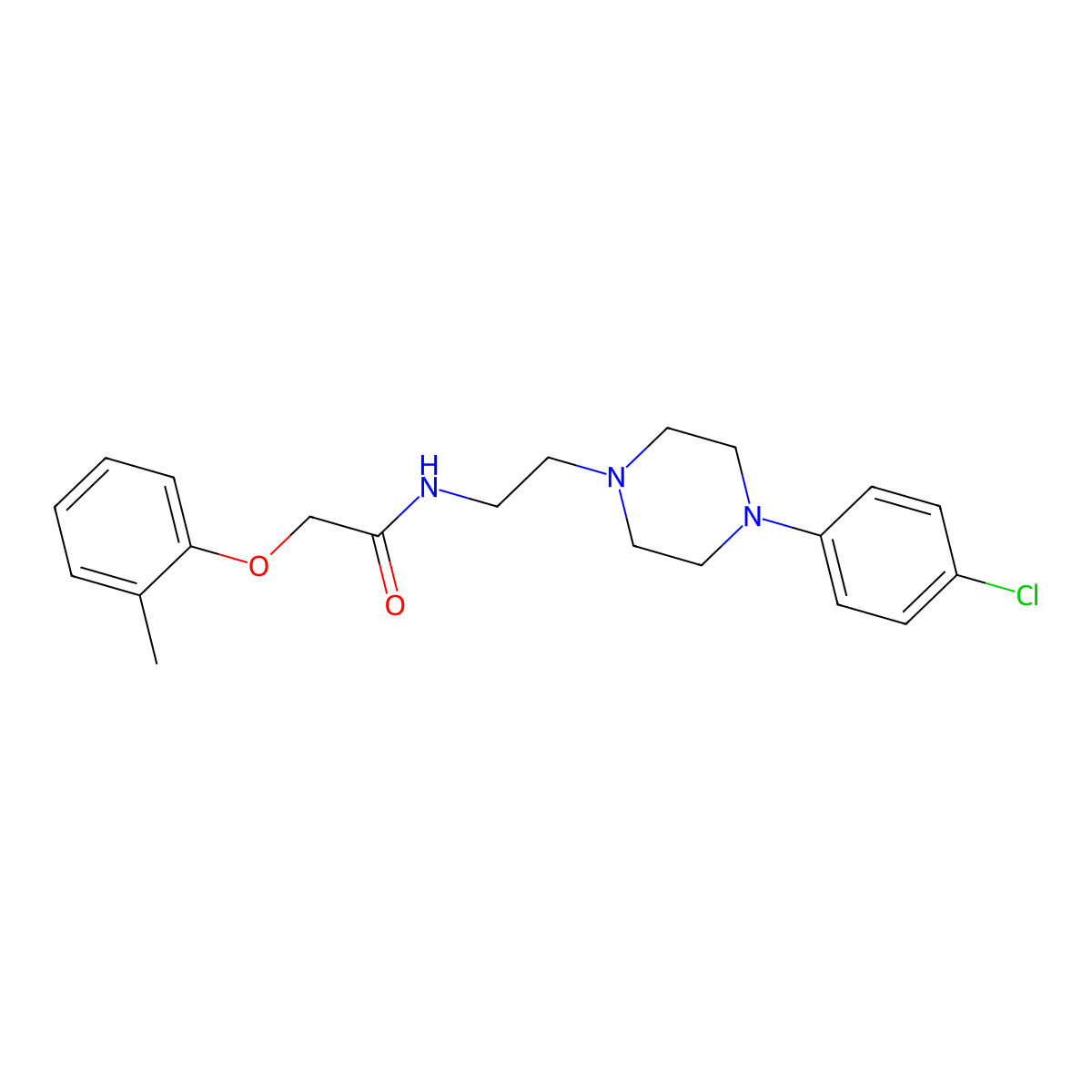 N-{2-[4-(4-chlorophenyl)piperazin-1-yl]ethyl}-2-(2-methylphenoxy)acetamide molecular structure, CAS 1049416-52-5