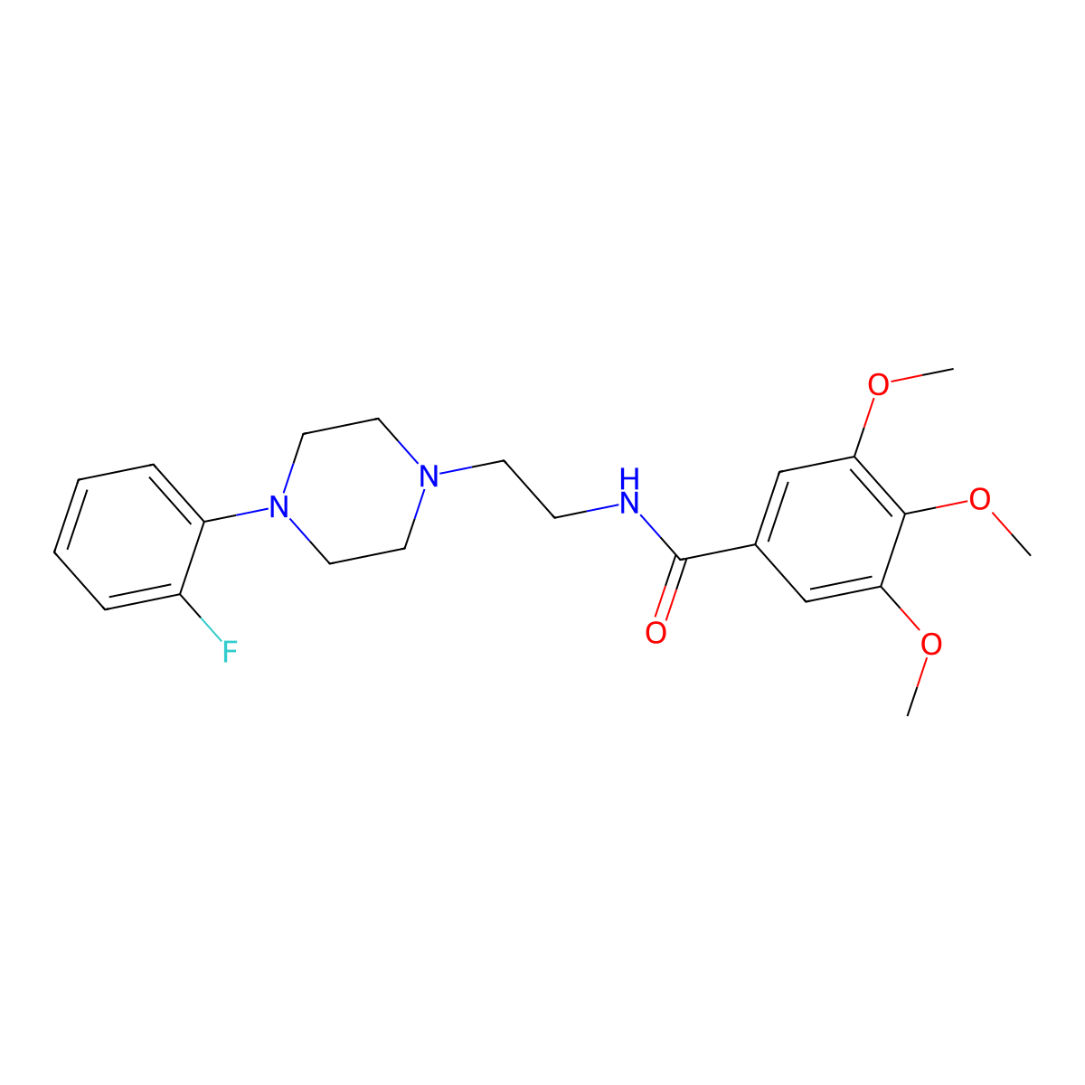 N-(2-(4-(2-fluorophenyl)piperazin-1-yl)ethyl)-3,4,5-trimethoxybenzamide molecular structure, CAS 1049416-79-6