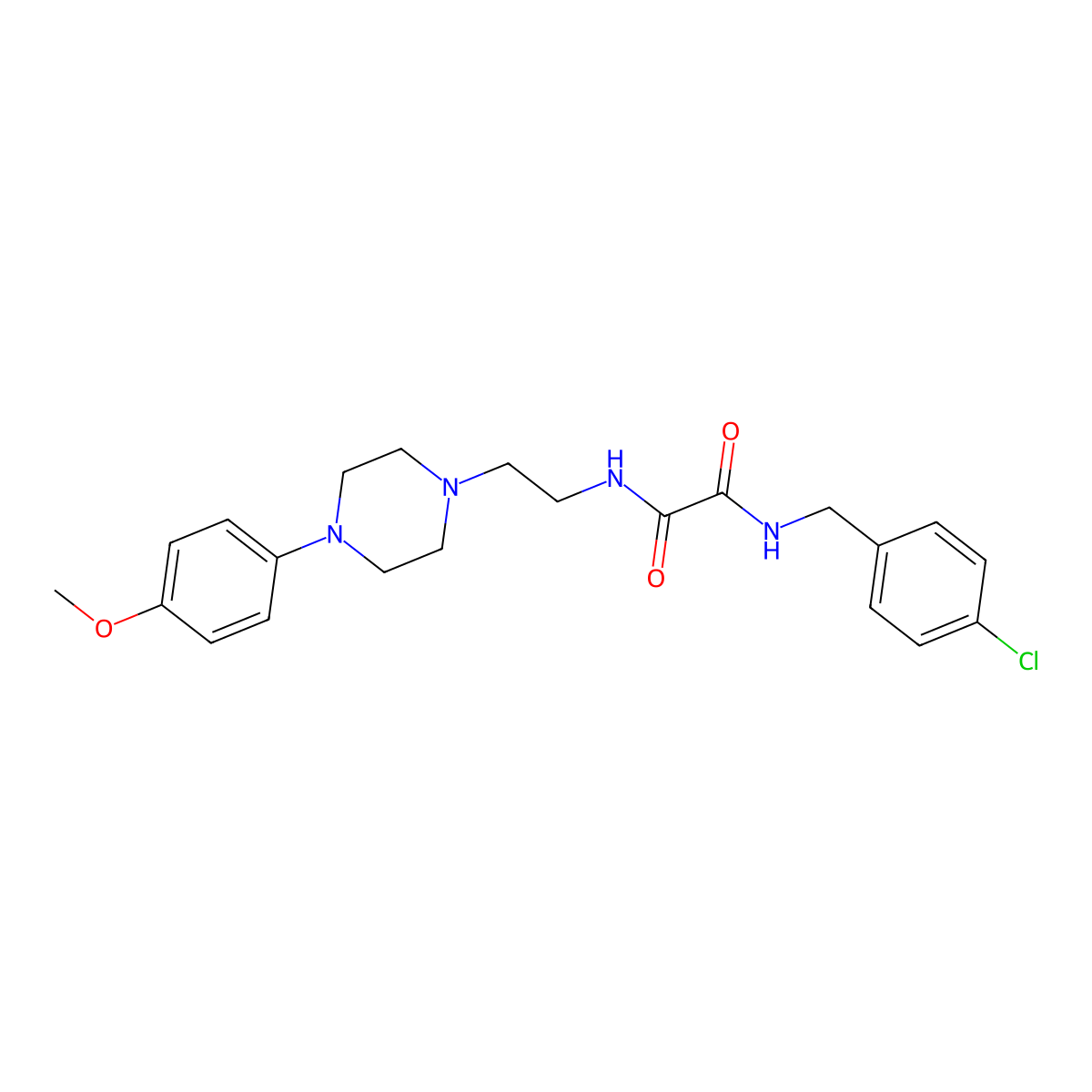 N1-(4-chlorobenzyl)-N2-(2-(4-(4-methoxyphenyl)piperazin-1-yl)ethyl)oxalamide molecular structure, CAS 1049417-35-7
