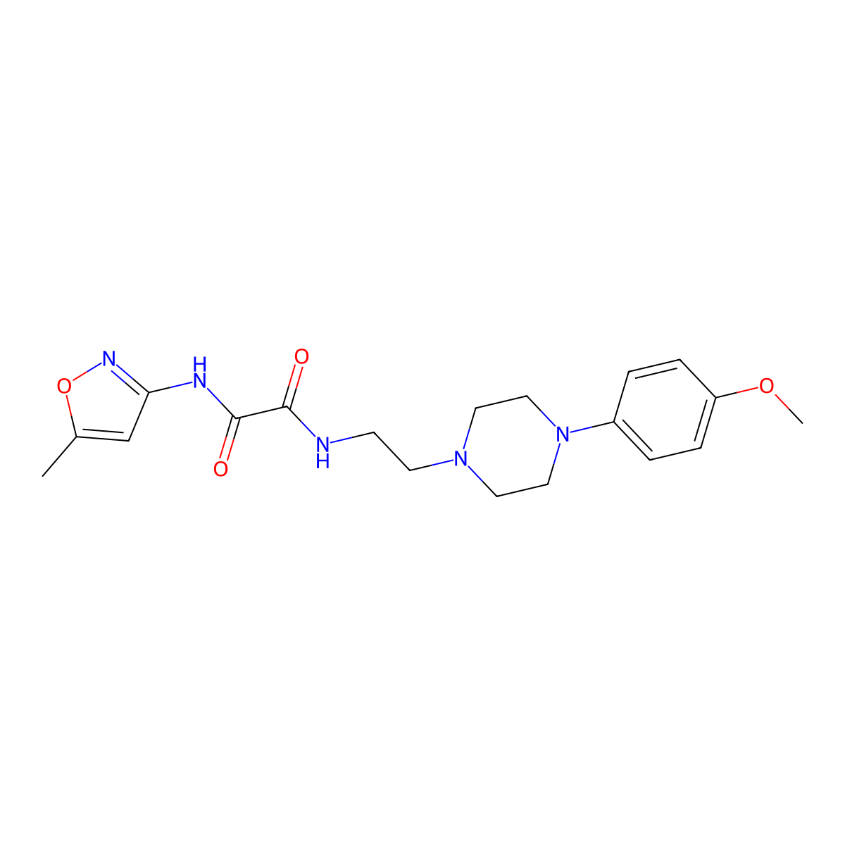 N1-(2-(4-(4-methoxyphenyl)piperazin-1-yl)ethyl)-N2-(5-methylisoxazol-3-yl)oxalamide molecular structure, CAS 1049417-45-9