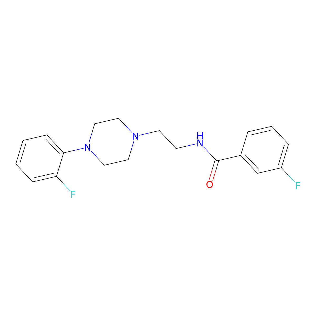 3-fluoro-N-(2-(4-(2-fluorophenyl)piperazin-1-yl)ethyl)benzamide molecular structure, CAS 1049417-48-2