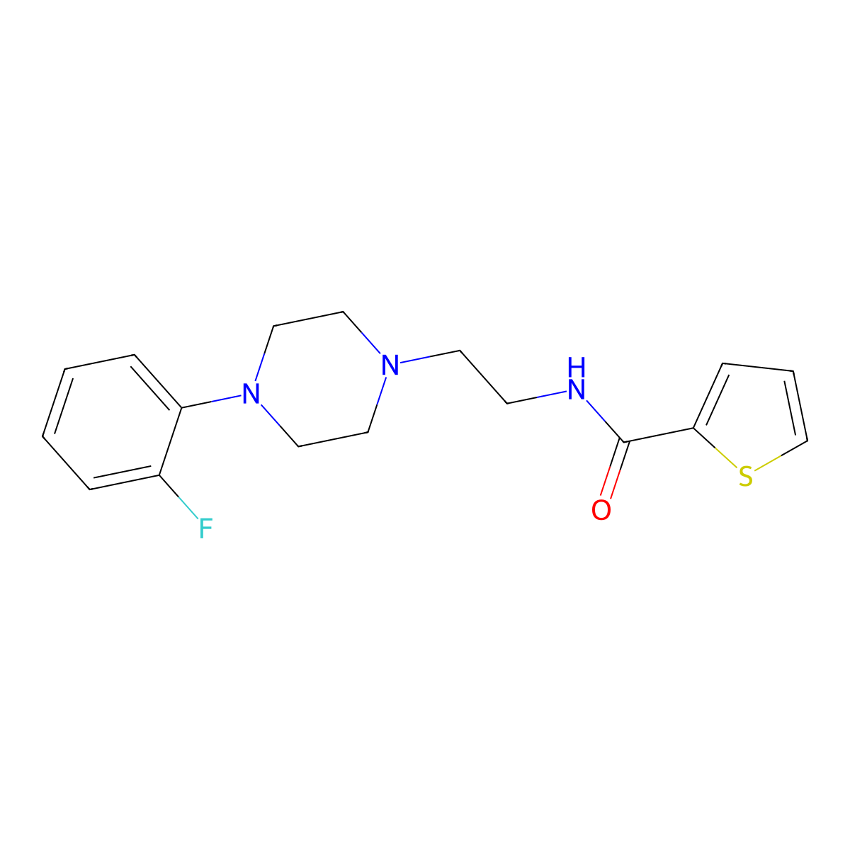 N-{2-[4-(2-fluorophenyl)piperazin-1-yl]ethyl}thiophene-2-carboxamide molecular structure, CAS 1049417-63-1