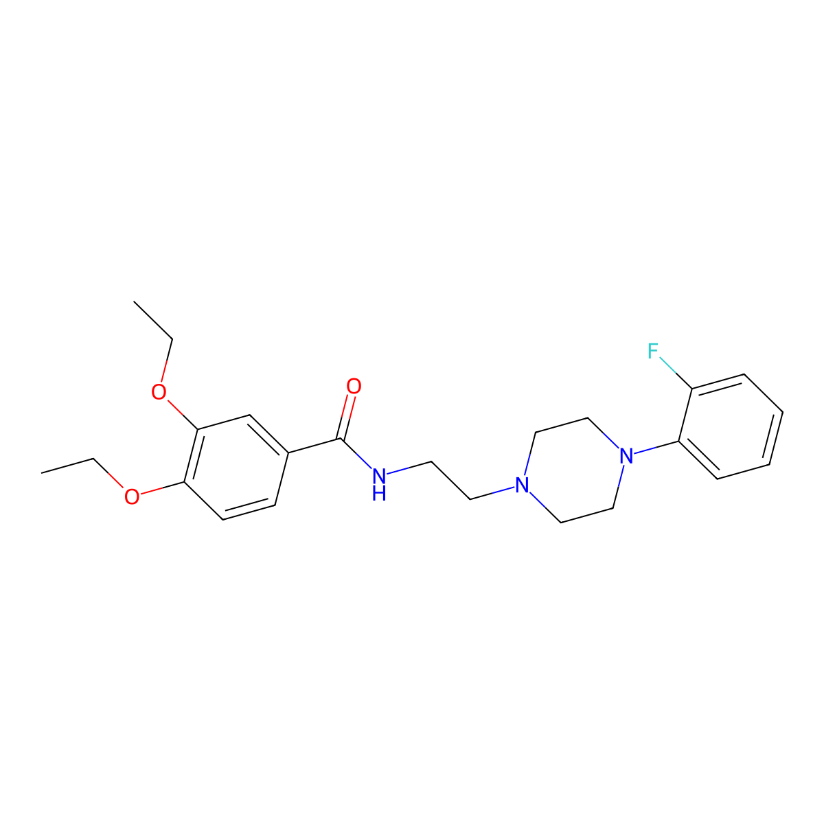 3,4-diethoxy-N-{2-[4-(2-fluorophenyl)piperazin-1-yl]ethyl}benzamide molecular structure, CAS 1049417-68-6