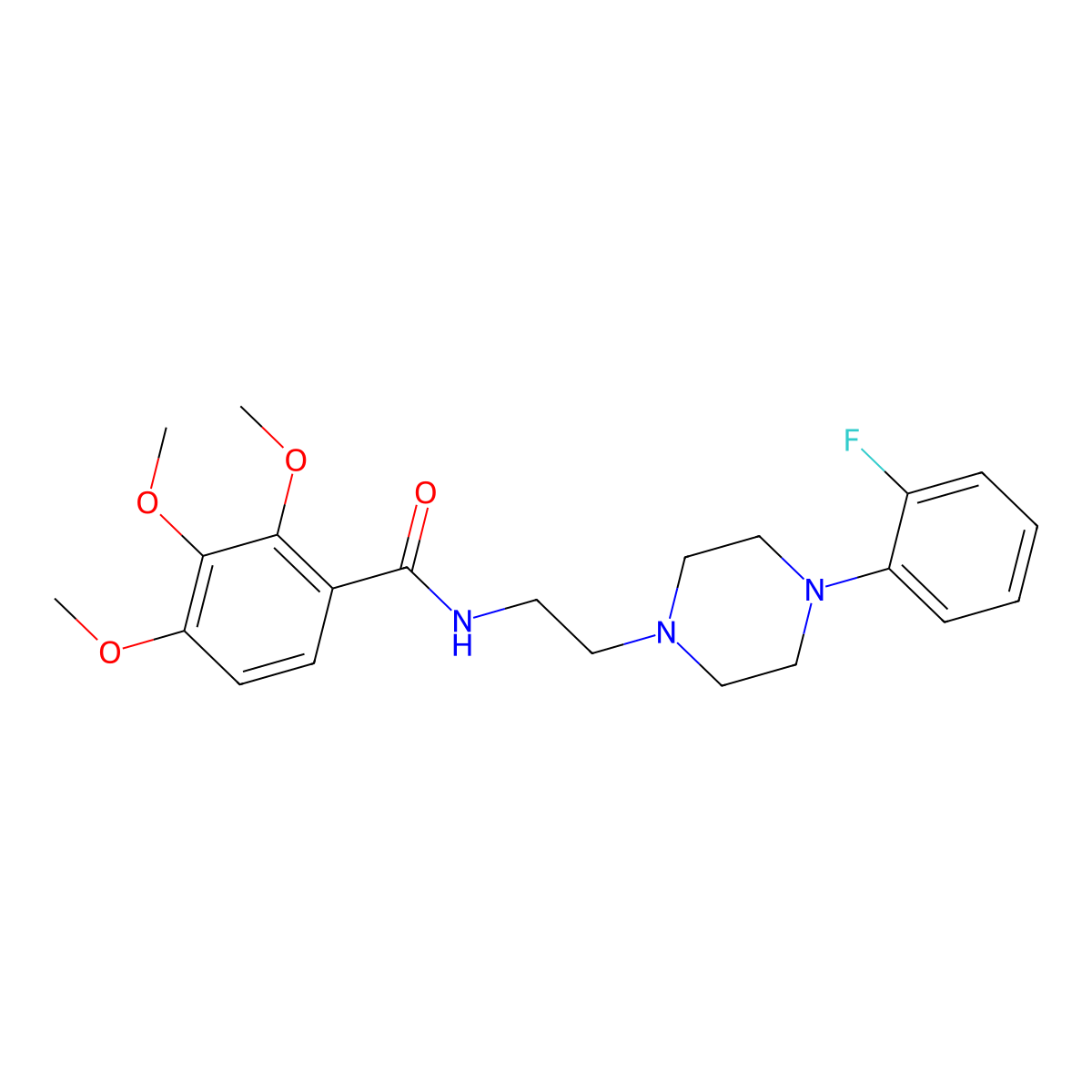 N-{2-[4-(2-fluorophenyl)piperazin-1-yl]ethyl}-2,3,4-trimethoxybenzamide molecular structure, CAS 1049417-73-3