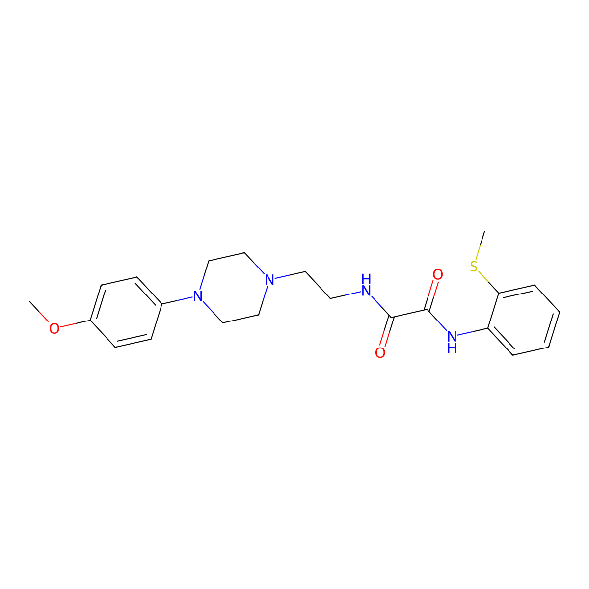 N1-(2-(4-(4-methoxyphenyl)piperazin-1-yl)ethyl)-N2-(2-(methylthio)phenyl)oxalamide molecular structure, CAS 1049417-75-5