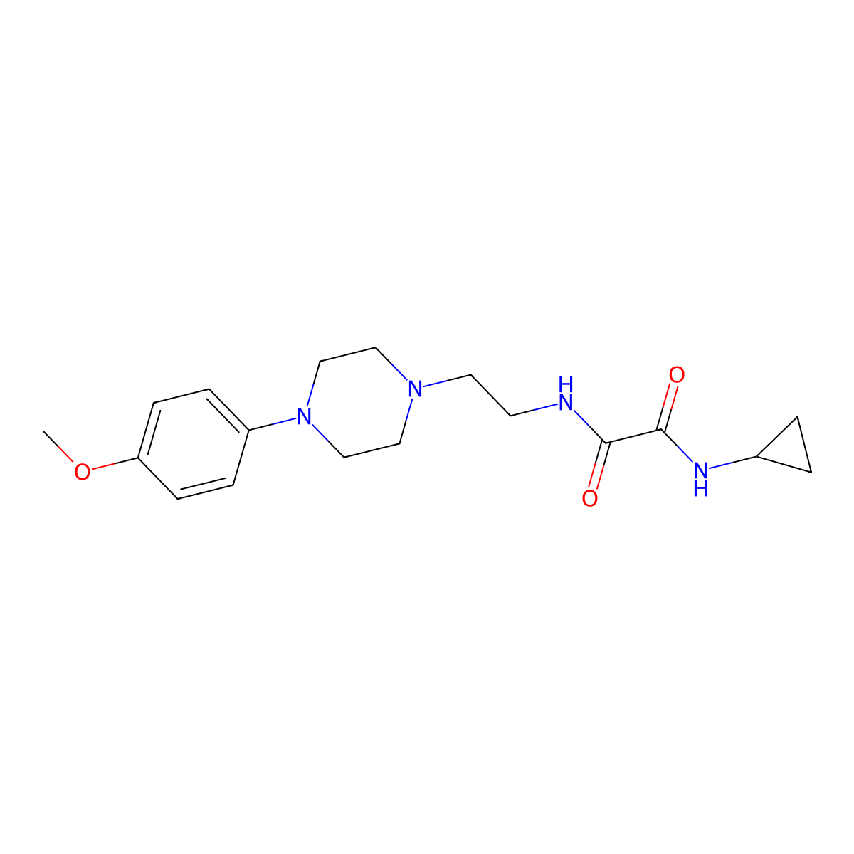 N1-cyclopropyl-N2-(2-(4-(4-methoxyphenyl)piperazin-1-yl)ethyl)oxalamide molecular structure, CAS 1049418-26-9