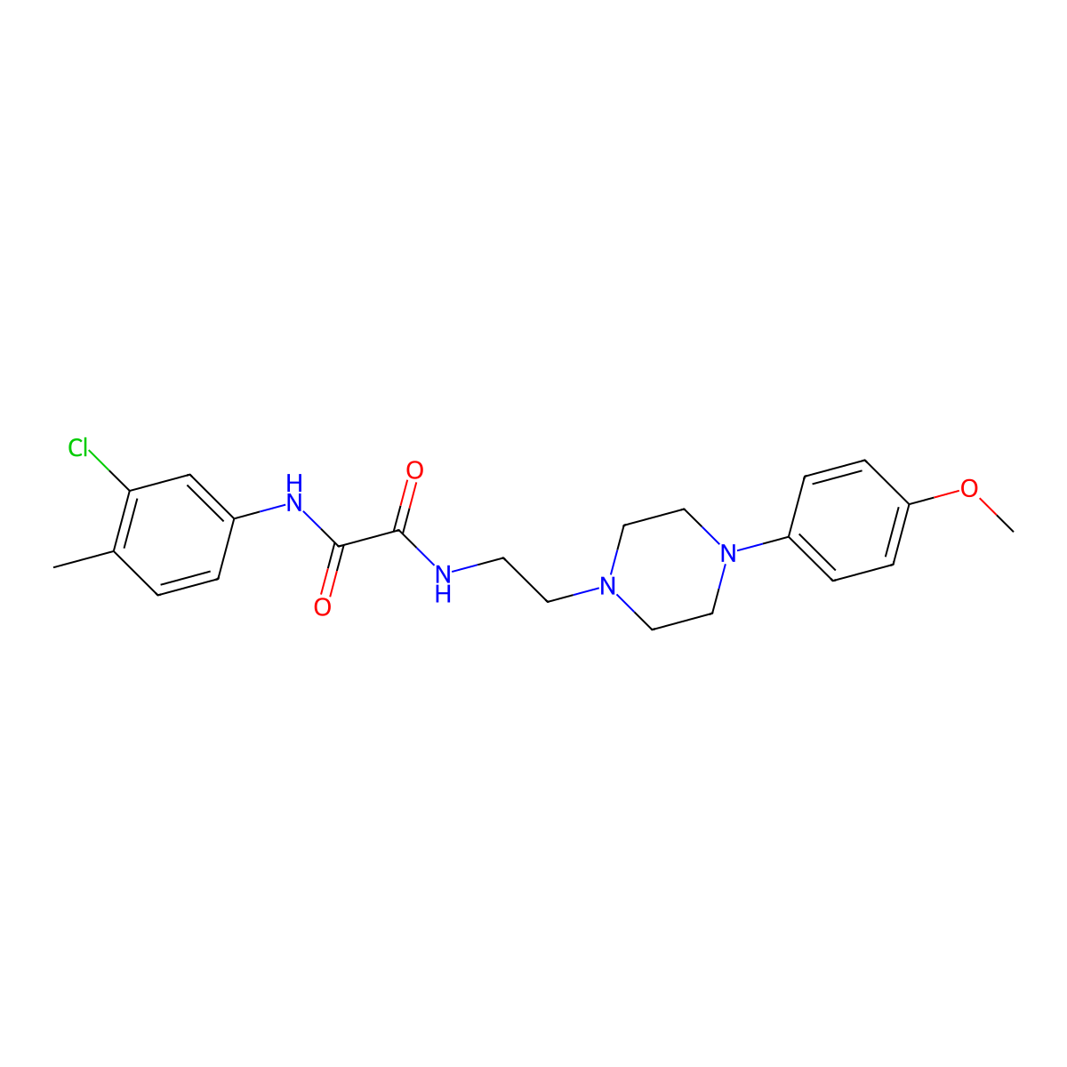 N1-(3-chloro-4-methylphenyl)-N2-(2-(4-(4-methoxyphenyl)piperazin-1-yl)ethyl)oxalamide molecular structure, CAS 1049418-50-9