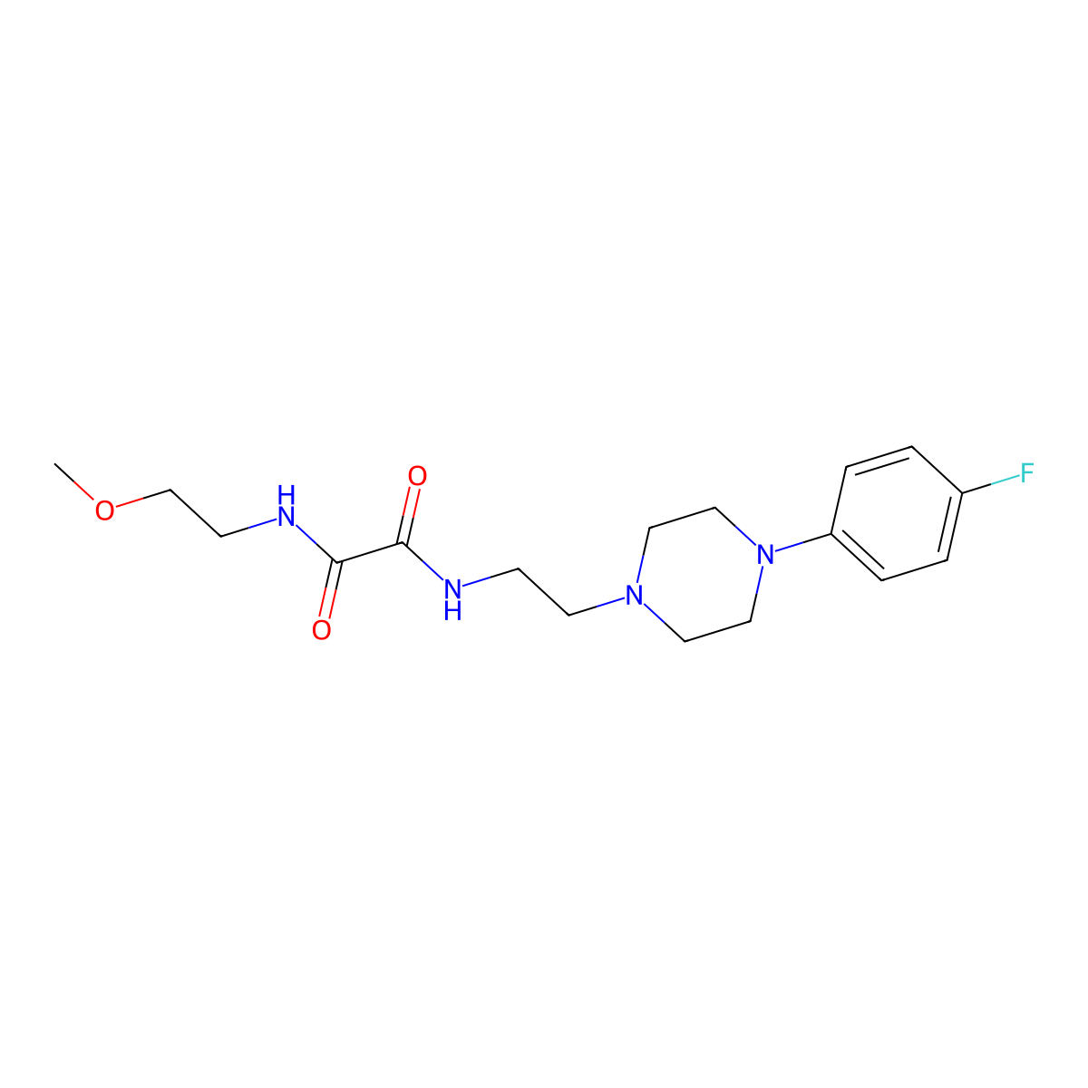 N1-(2-(4-(4-fluorophenyl)piperazin-1-yl)ethyl)-N2-(2-methoxyethyl)oxalamide molecular structure, CAS 1049418-90-7