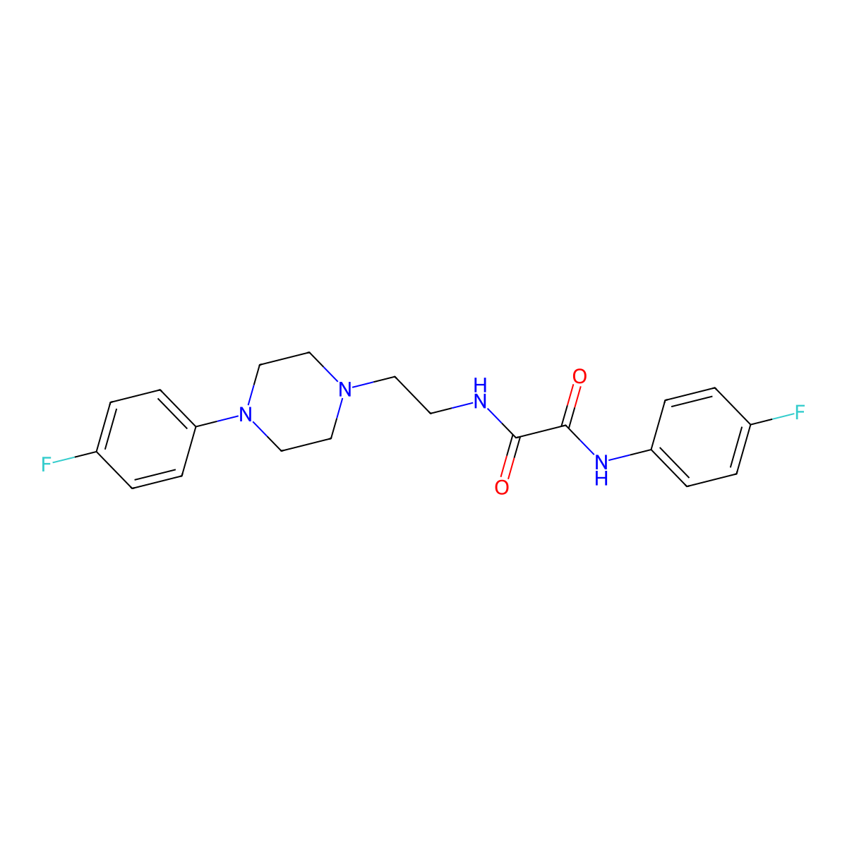 N1-(4-fluorophenyl)-N2-(2-(4-(4-fluorophenyl)piperazin-1-yl)ethyl)oxalamide molecular structure, CAS 1049419-25-1