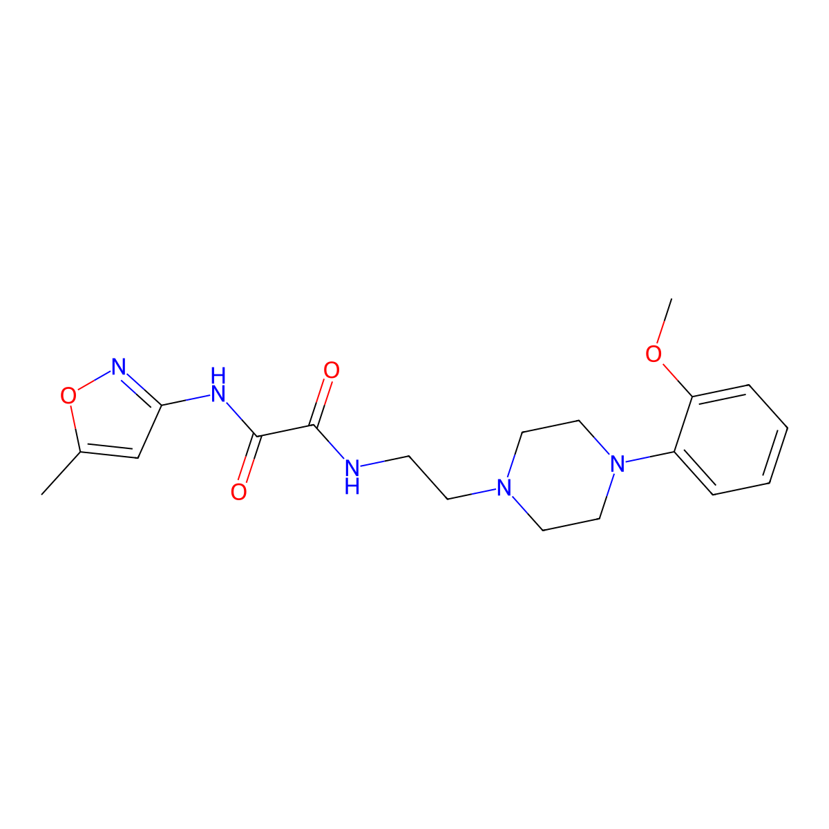 N1-(2-(4-(2-methoxyphenyl)piperazin-1-yl)ethyl)-N2-(5-methylisoxazol-3-yl)oxalamide molecular structure, CAS 1049420-34-9
