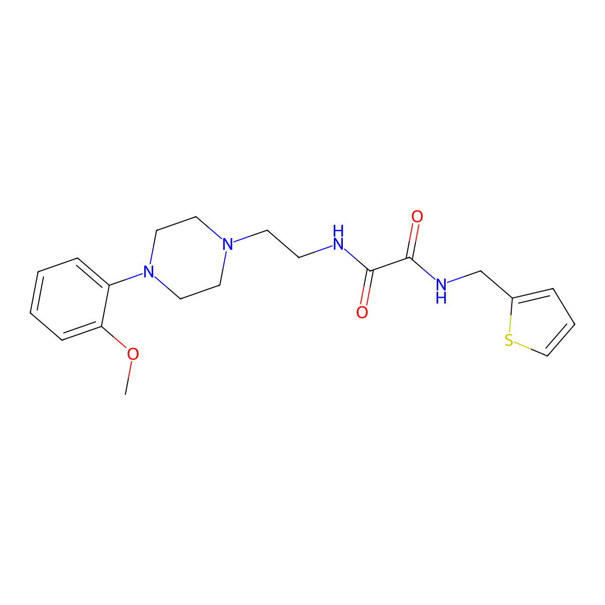N1-(2-(4-(2-methoxyphenyl)piperazin-1-yl)ethyl)-N2-(thiophen-2-ylmethyl)oxalamide molecular structure, CAS 1049420-64-5