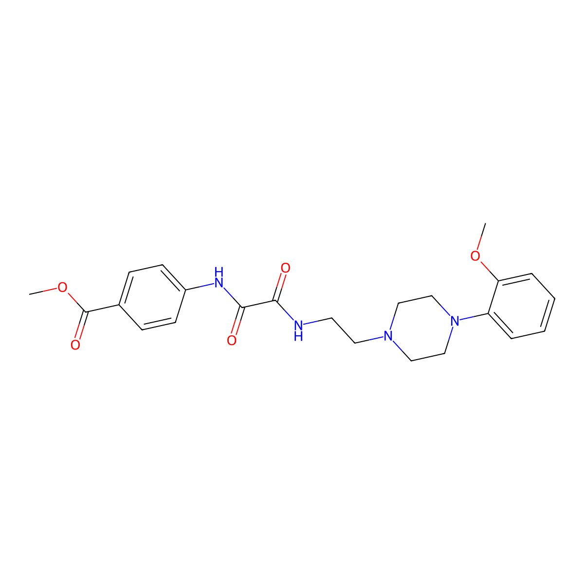 Methyl 4-(2-((2-(4-(2-methoxyphenyl)piperazin-1-yl)ethyl)amino)-2-oxoacetamido)benzoate molecular structure, CAS 1049421-05-7