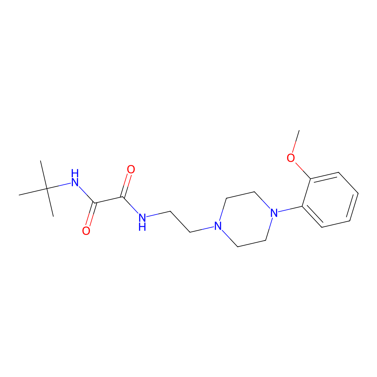 N1-(tert-butyl)-N2-(2-(4-(2-methoxyphenyl)piperazin-1-yl)ethyl)oxalamide molecular structure, CAS 1049421-23-9