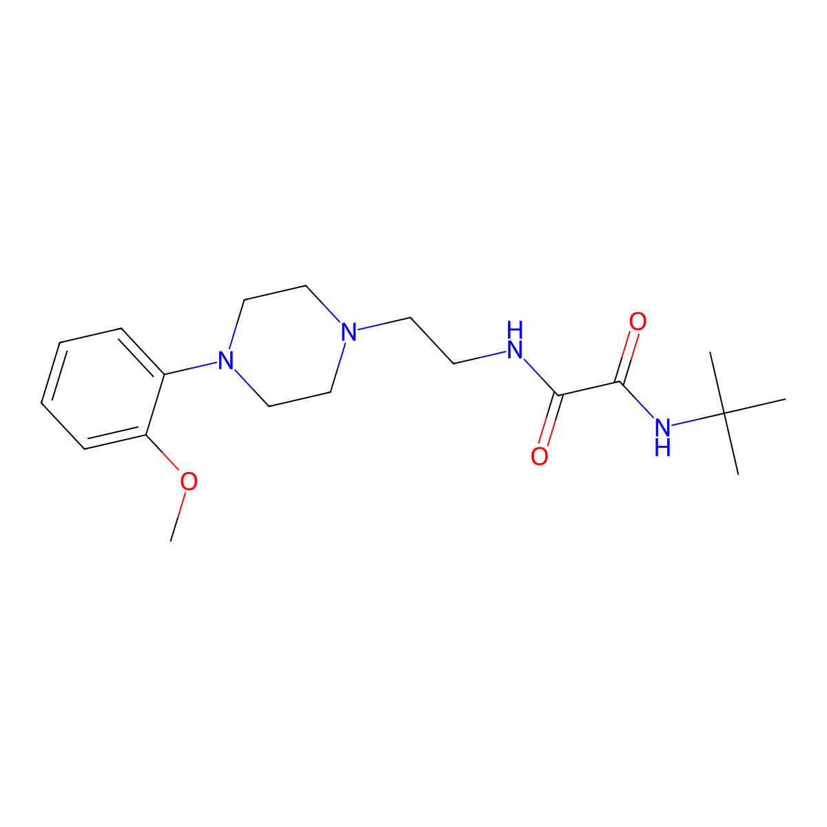 N1-(tert-butyl)-N2-(2-(4-(2-methoxyphenyl)piperazin-1-yl)ethyl)oxalamide molecular structure, CAS 1049421-23-9