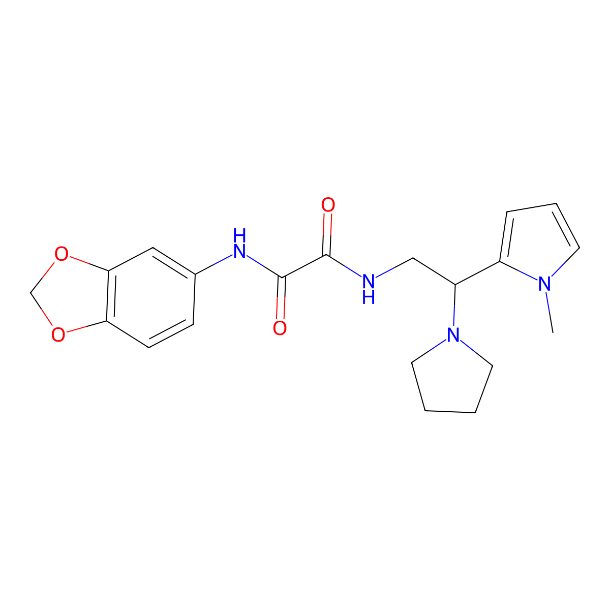 N'-(2H-1,3-benzodioxol-5-yl)-N-[2-(1-methyl-1H-pyrrol-2-yl)-2-(pyrrolidin-1-yl)ethyl]ethanediamide molecular structure, CAS 1049421-31-9