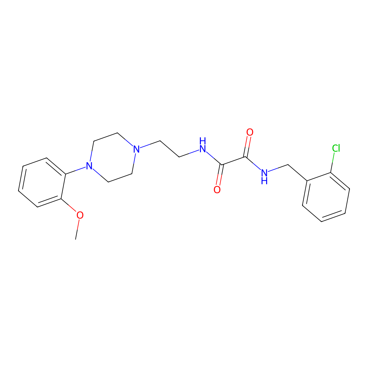 N1-(2-chlorobenzyl)-N2-(2-(4-(2-methoxyphenyl)piperazin-1-yl)ethyl)oxalamide molecular structure, CAS 1049421-41-1