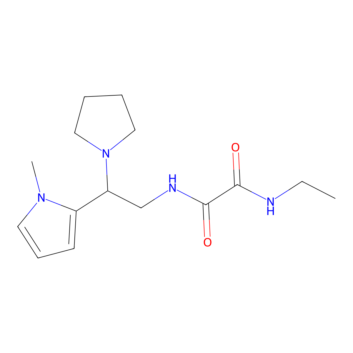 N1-ethyl-N2-(2-(1-methyl-1H-pyrrol-2-yl)-2-(pyrrolidin-1-yl)ethyl)oxalamide molecular structure, CAS 1049422-17-4