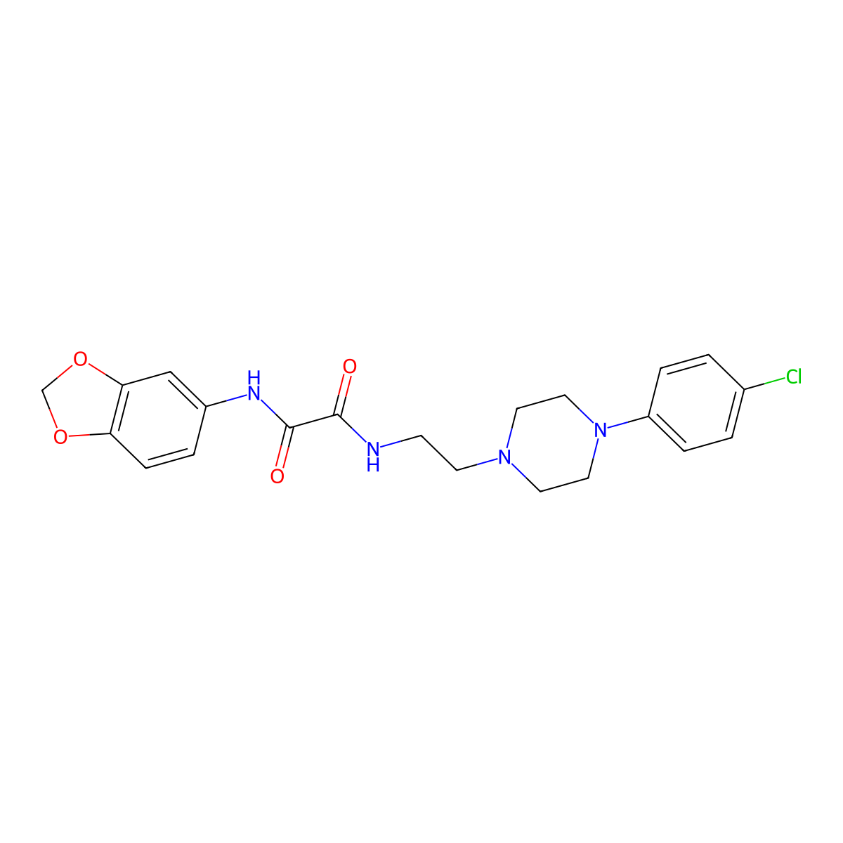 N1-(benzo[d][1,3]dioxol-5-yl)-N2-(2-(4-(4-chlorophenyl)piperazin-1-yl)ethyl)oxalamide molecular structure, CAS 1049422-22-1