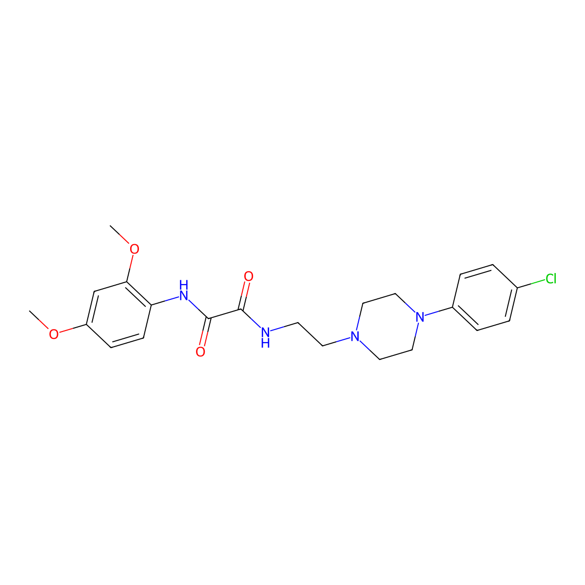 N1-(2-(4-(4-chlorophenyl)piperazin-1-yl)ethyl)-N2-(2,4-dimethoxyphenyl)oxalamide molecular structure, CAS 1049422-46-9