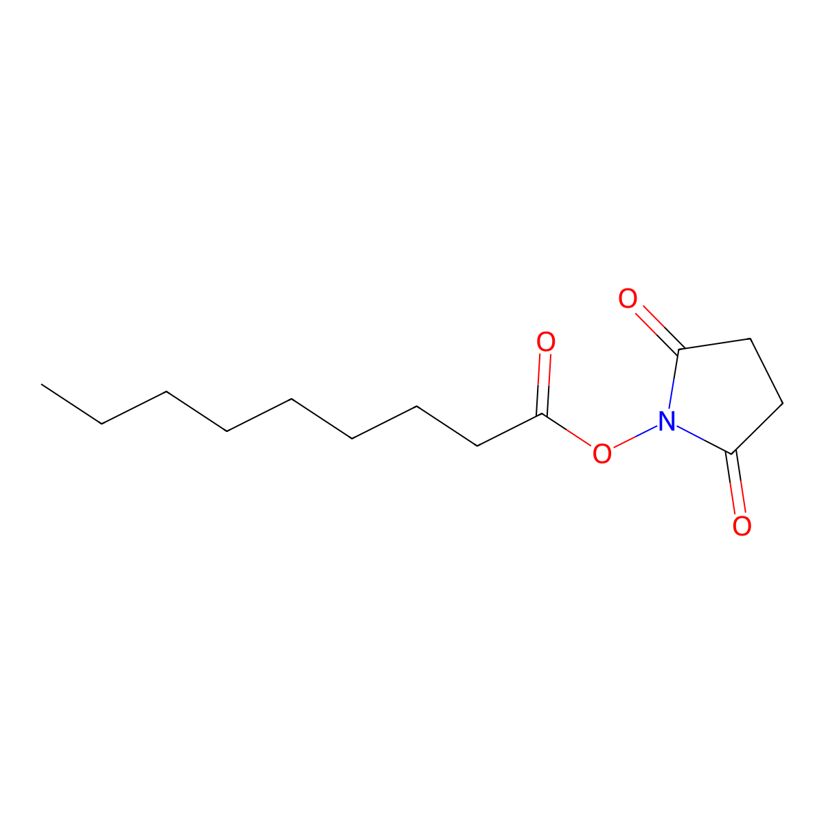 2,5-Dioxopyrrolidin-1-yl nonanoate molecular structure, CAS 104943-23-9
