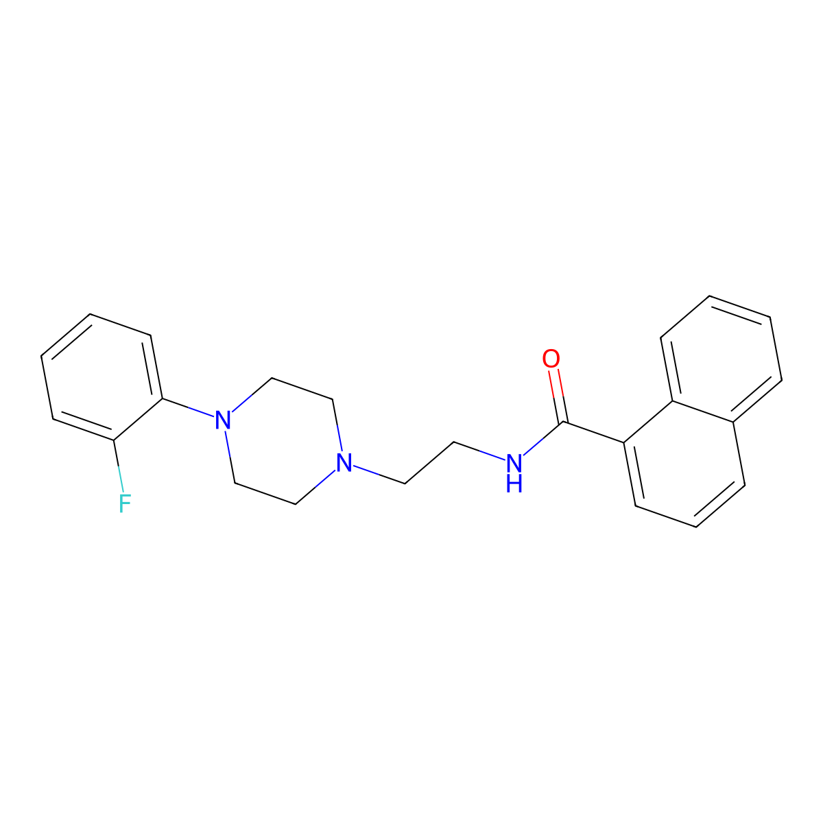 N-(2-(4-(2-fluorophenyl)piperazin-1-yl)ethyl)-1-naphthamide molecular structure, CAS 1049431-63-1