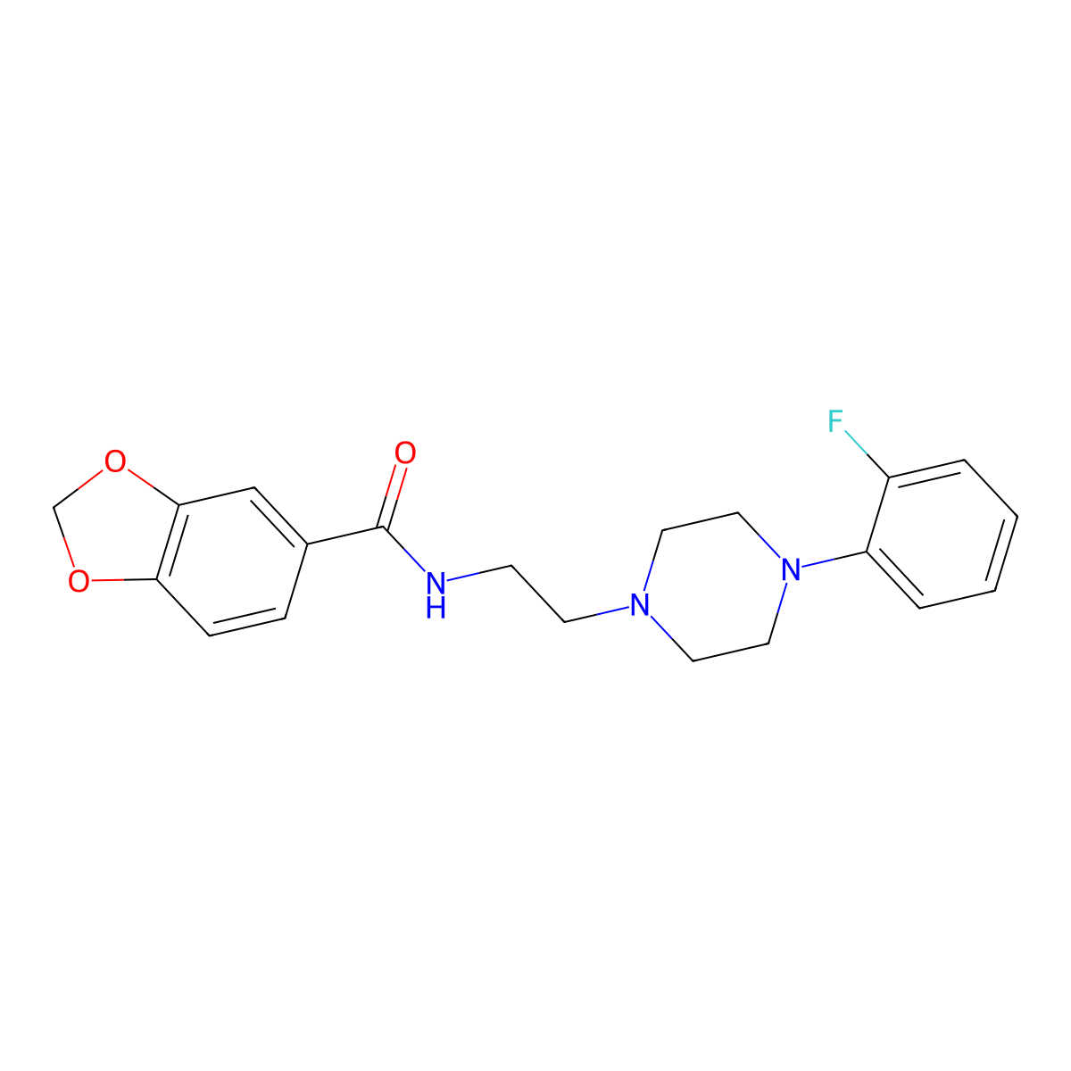 N-(2-(4-(2-fluorophenyl)piperazin-1-yl)ethyl)benzo[d][1,3]dioxole-5-carboxamide molecular structure, CAS 1049431-87-9