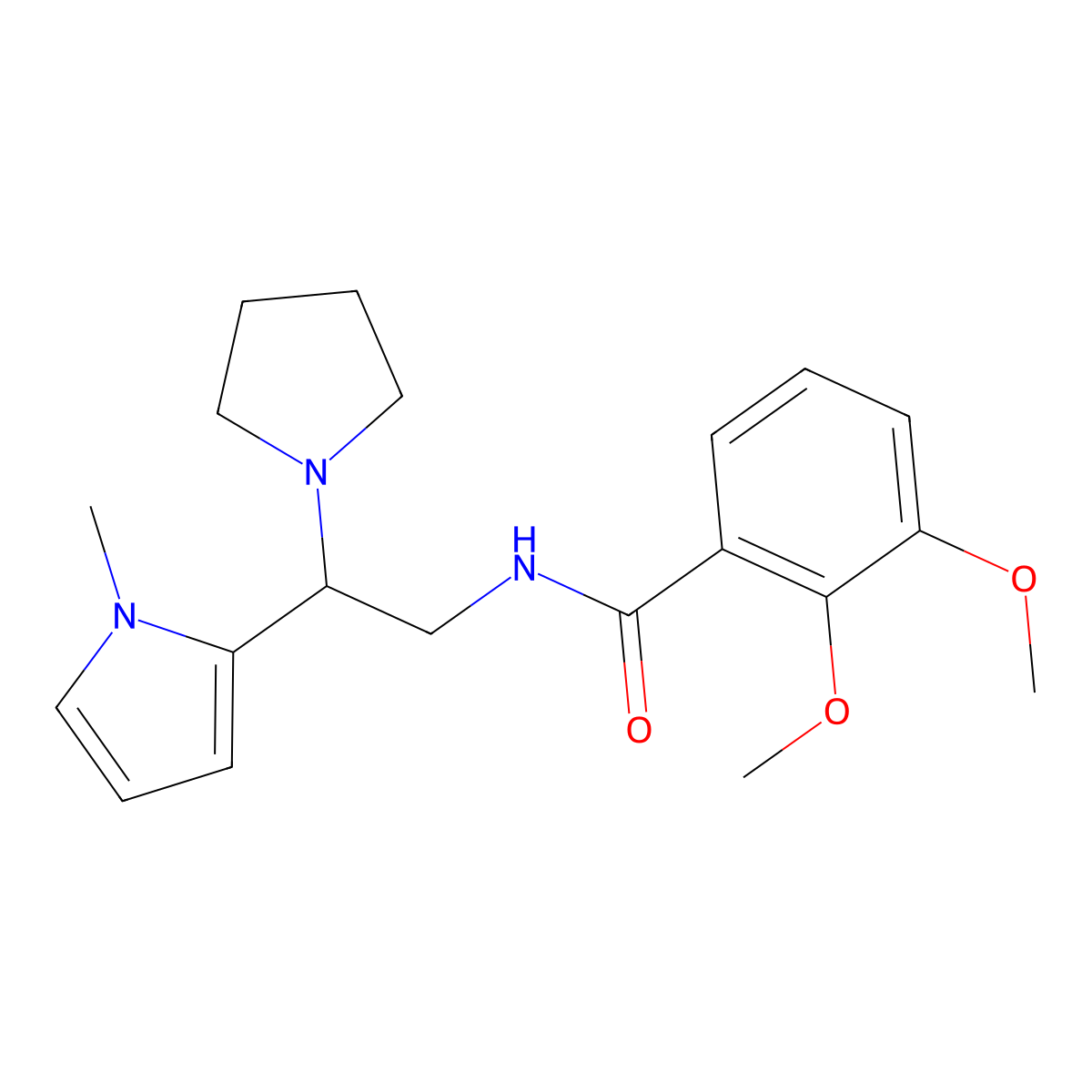 2,3-dimethoxy-N-[2-(1-methyl-1H-pyrrol-2-yl)-2-(pyrrolidin-1-yl)ethyl]benzamide molecular structure, CAS 1049431-97-1