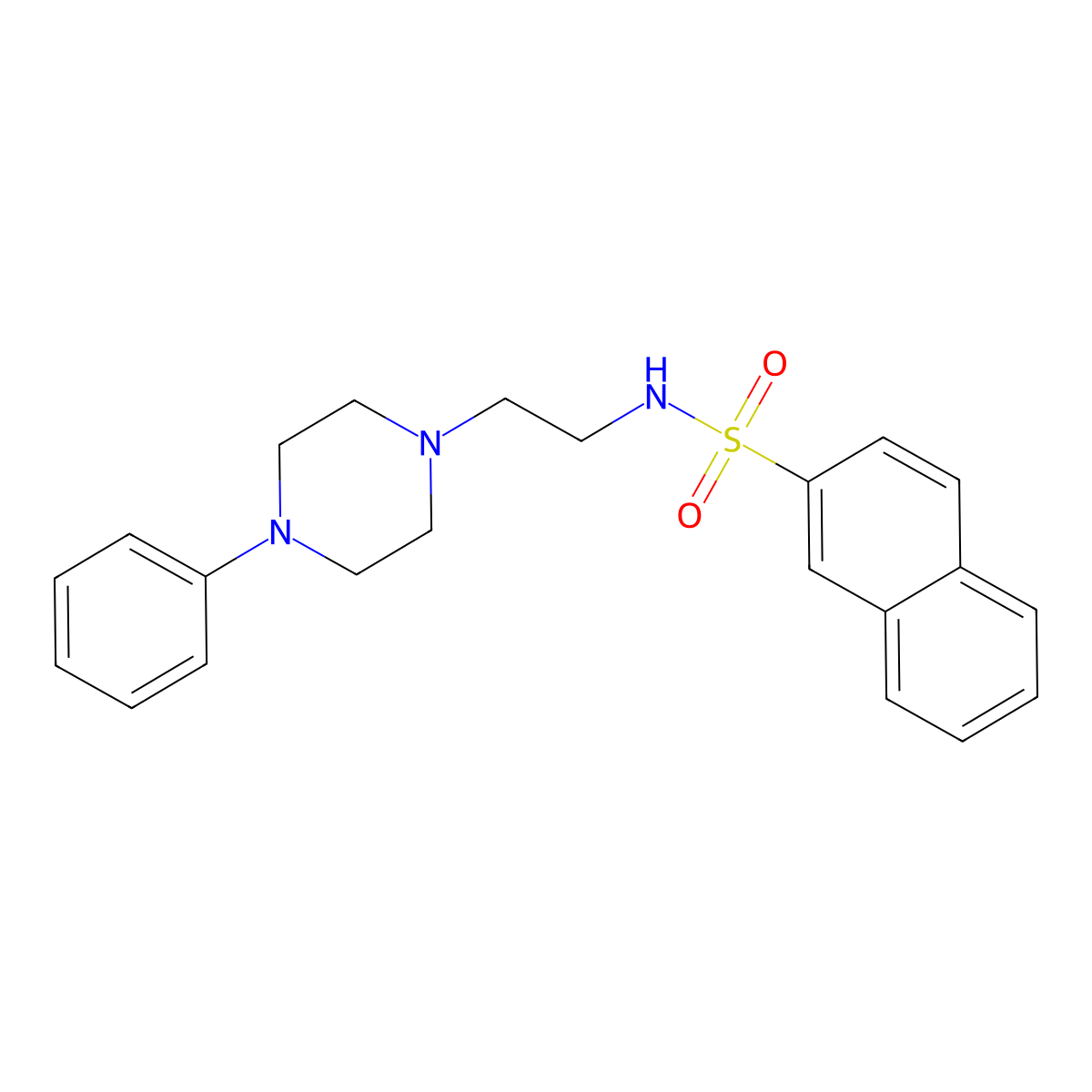 N-[2-(4-phenylpiperazin-1-yl)ethyl]naphthalene-2-sulfonamide molecular structure, CAS 1049432-99-6