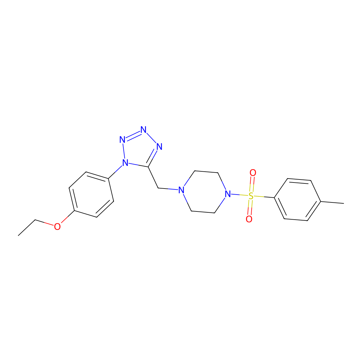 1-((1-(4-ethoxyphenyl)-1H-tetrazol-5-yl)methyl)-4-tosylpiperazine molecular structure, CAS 1049433-74-0
