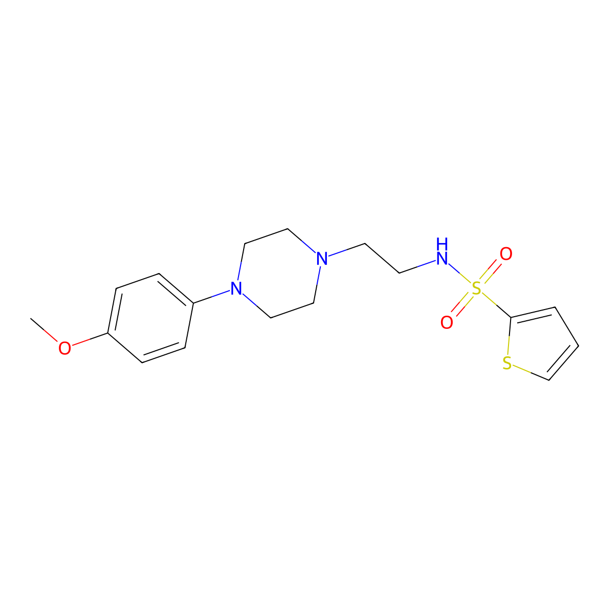 N-{2-[4-(4-methoxyphenyl)piperazin-1-yl]ethyl}thiophene-2-sulfonamide molecular structure, CAS 1049434-69-6