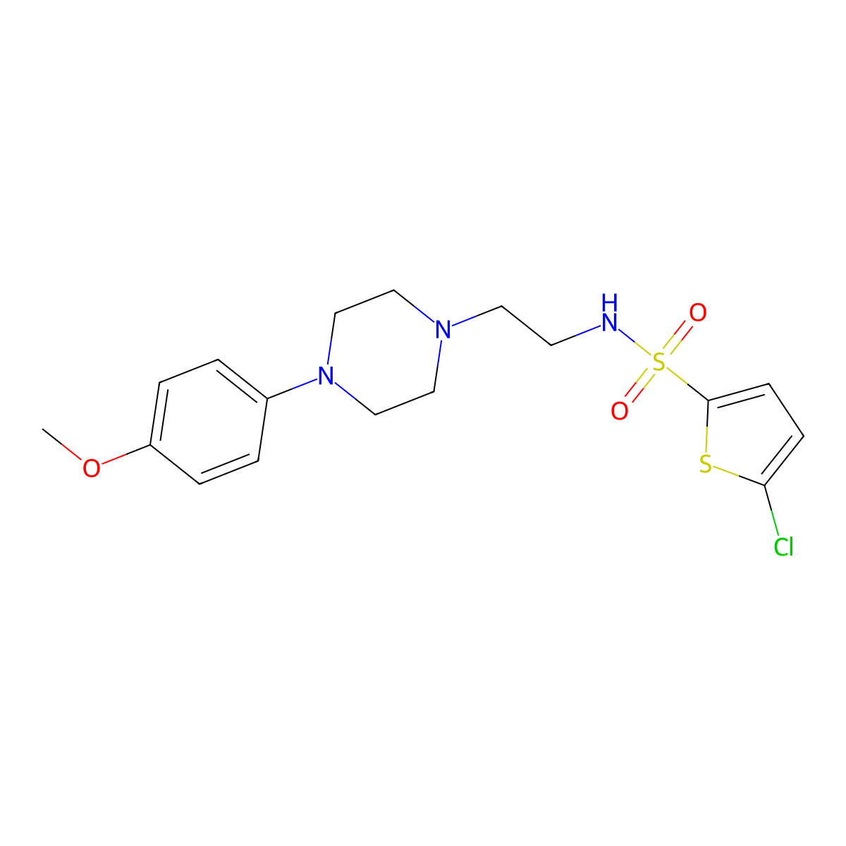 5-chloro-N-{2-[4-(4-methoxyphenyl)piperazin-1-yl]ethyl}thiophene-2-sulfonamide molecular structure, CAS 1049435-61-1