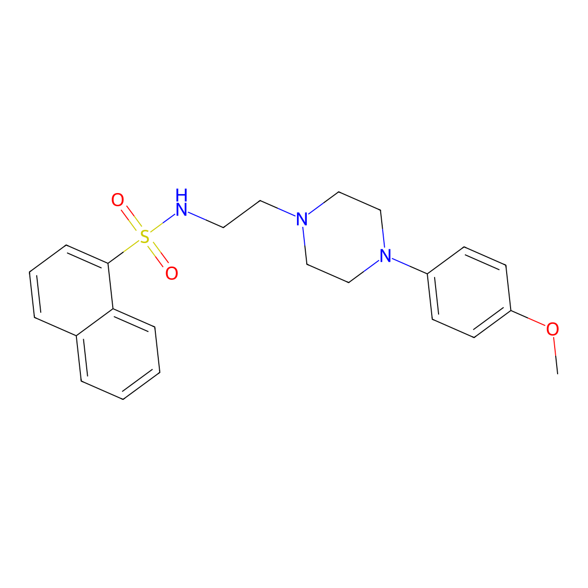 N-(2-(4-(4-methoxyphenyl)piperazin-1-yl)ethyl)naphthalene-1-sulfonamide molecular structure, CAS 1049435-75-7