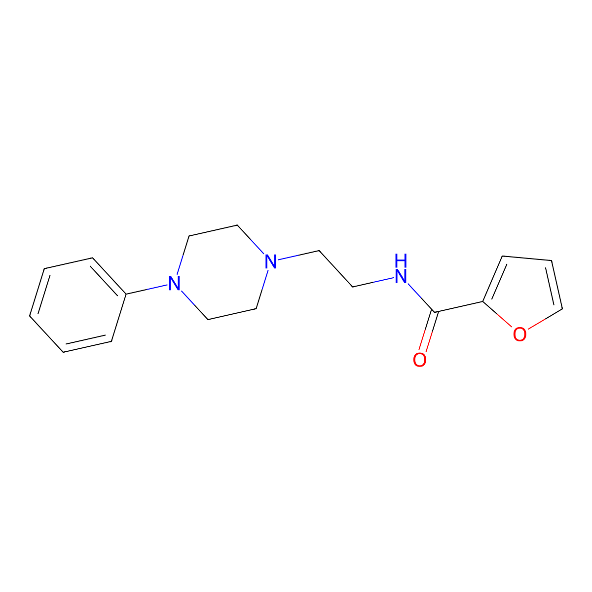 N-[2-(4-phenylpiperazin-1-yl)ethyl]furan-2-carboxamide molecular structure, CAS 1049436-88-5
