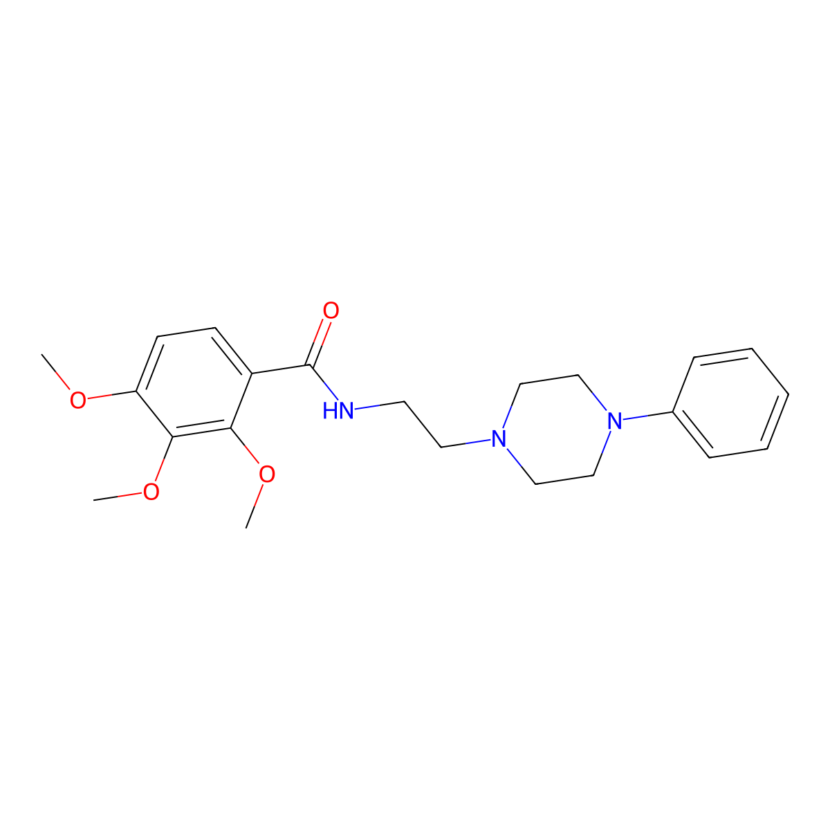 2,3,4-trimethoxy-N-[2-(4-phenylpiperazin-1-yl)ethyl]benzamide molecular structure, CAS 1049436-99-8
