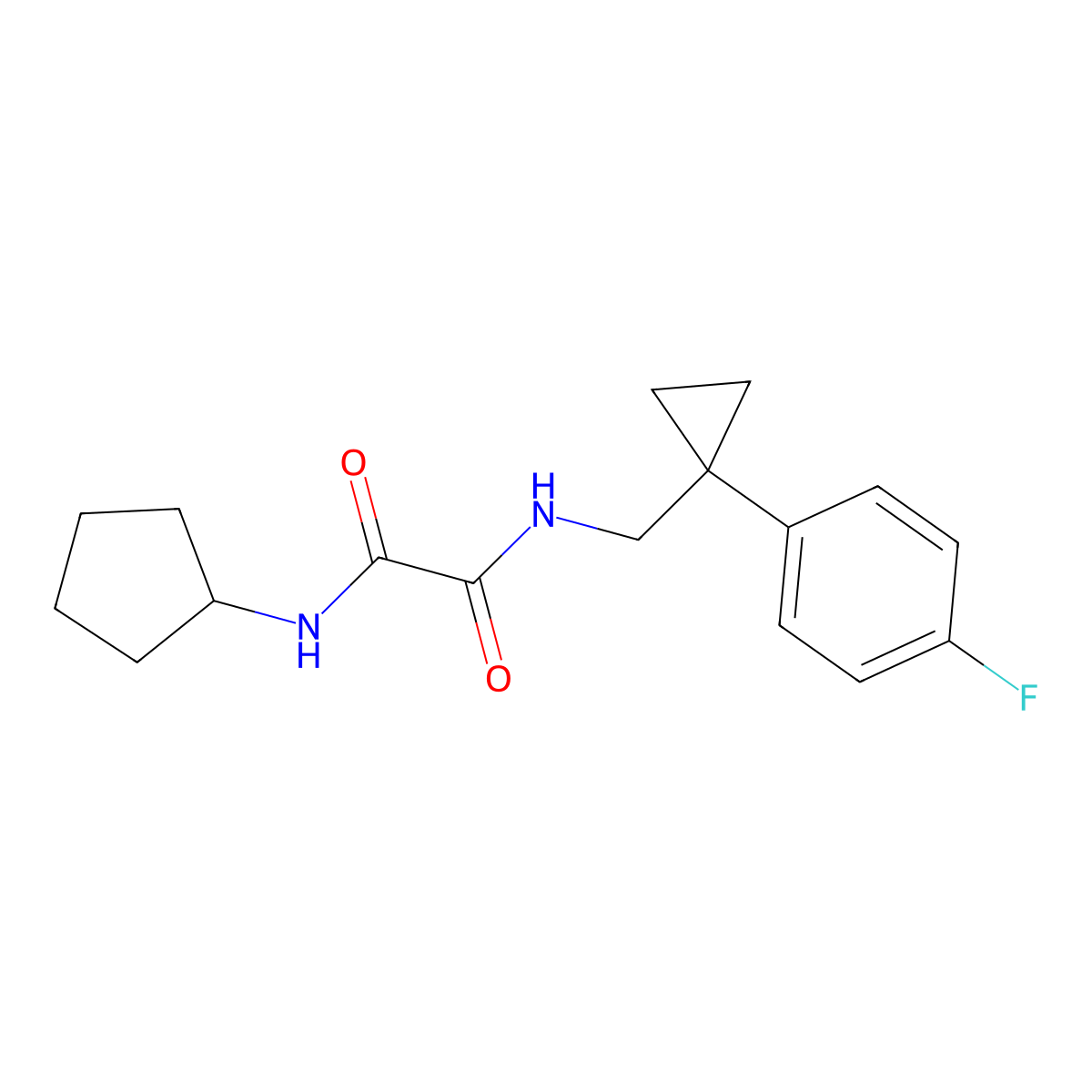 N1-cyclopentyl-N2-((1-(4-fluorophenyl)cyclopropyl)methyl)oxalamide molecular structure, CAS 1049437-26-4